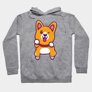 Cute Corgi Jumping Hoodie